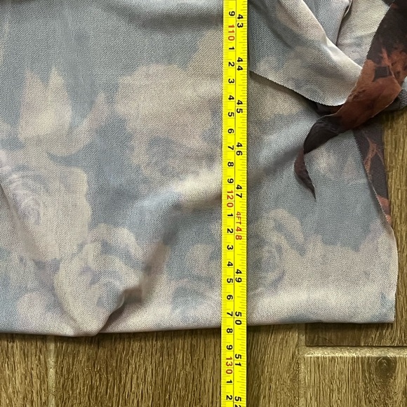 Jaded London Athena Maxi One Shoulder Dress Sz 8 Brown Rose Print Grunge - Picture 8 of 9